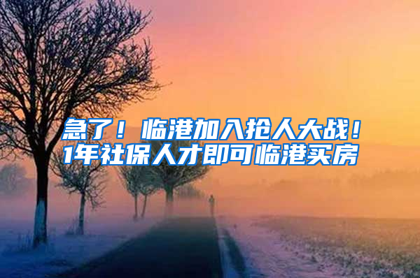 急了！临港加入抢人大战！1年社保人才即可临港买房