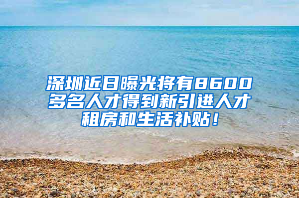 深圳近日曝光将有8600多名人才得到新引进人才租房和生活补贴！