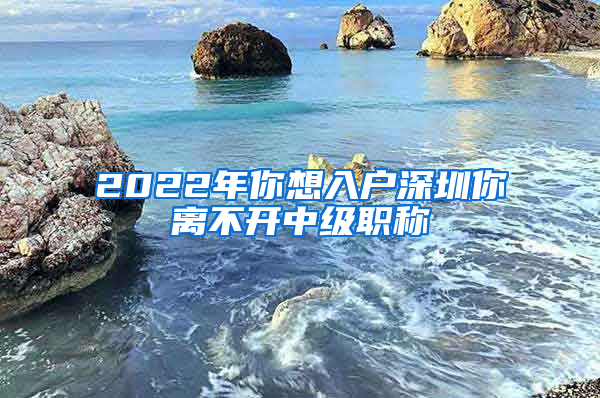 2022年你想入户深圳你离不开中级职称