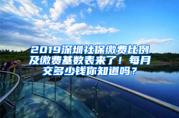 2019深圳社保缴费比例及缴费基数表来了！每月交多少钱你知道吗？