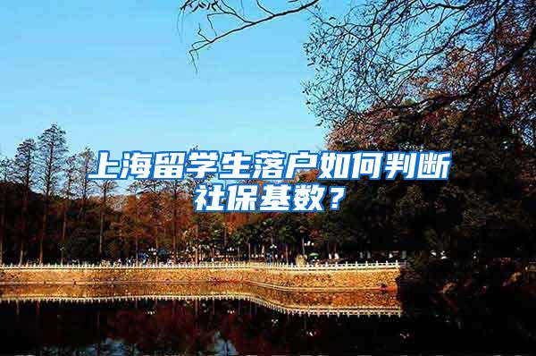 上海留学生落户如何判断社保基数？