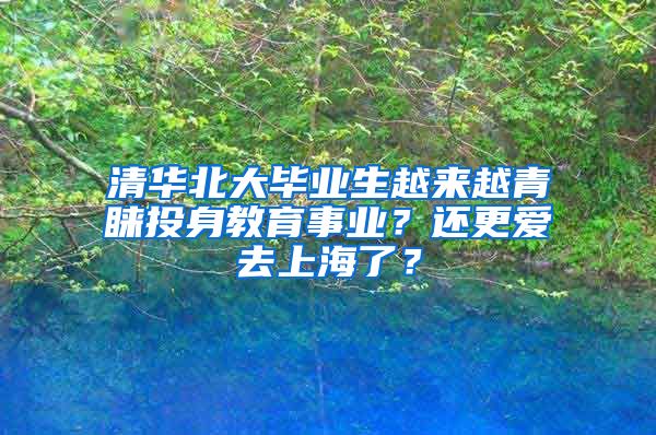 清华北大毕业生越来越青睐投身教育事业？还更爱去上海了？