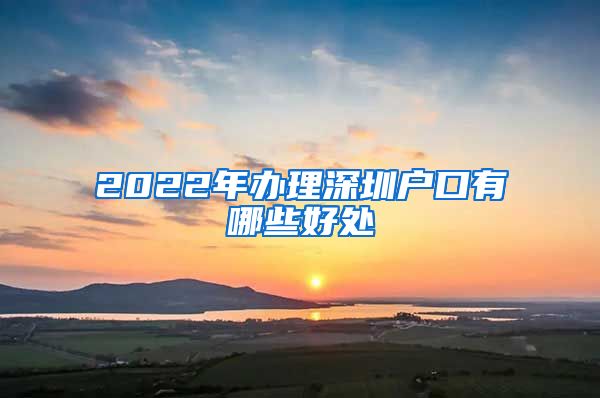 2022年办理深圳户口有哪些好处