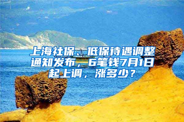 上海社保、低保待遇调整通知发布，6笔钱7月1日起上调，涨多少？