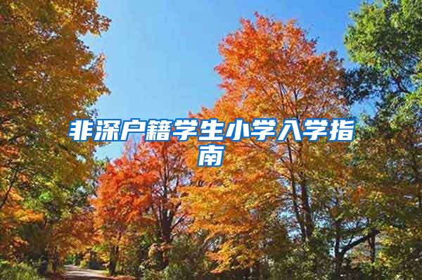 非深户籍学生小学入学指南