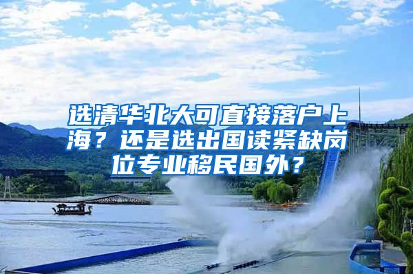 选清华北大可直接落户上海？还是选出国读紧缺岗位专业移民国外？