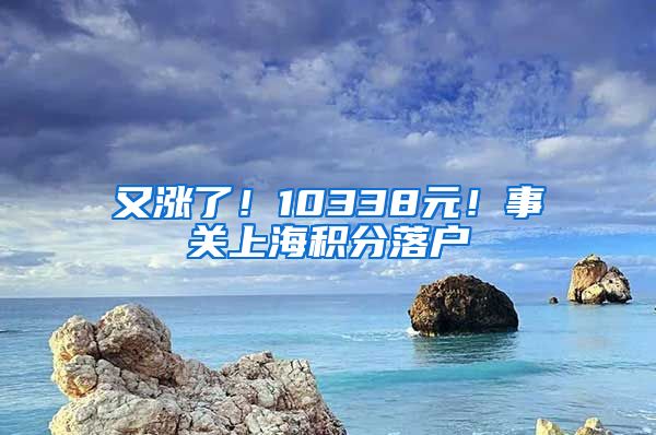 又涨了！10338元！事关上海积分落户