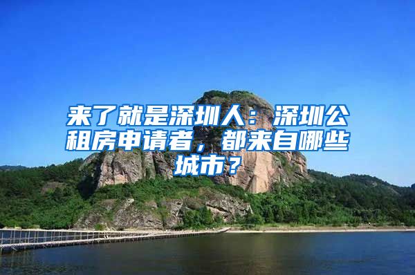 来了就是深圳人：深圳公租房申请者，都来自哪些城市？