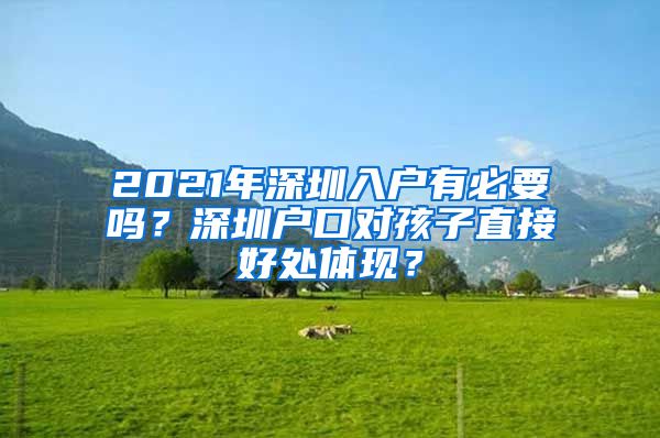 2021年深圳入户有必要吗？深圳户口对孩子直接好处体现？