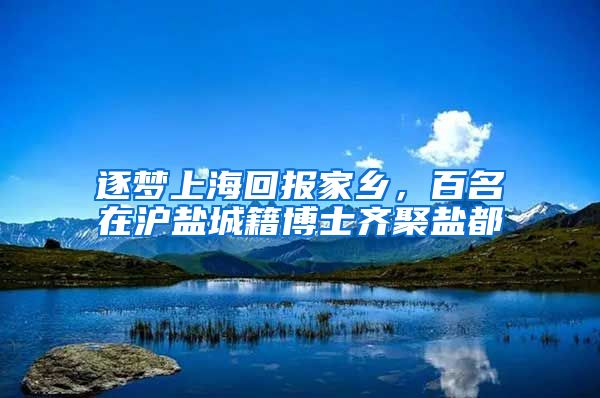 逐梦上海回报家乡，百名在沪盐城籍博士齐聚盐都