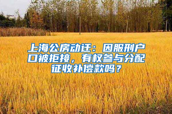 上海公房动迁：因服刑户口被拒接，有权参与分配征收补偿款吗？