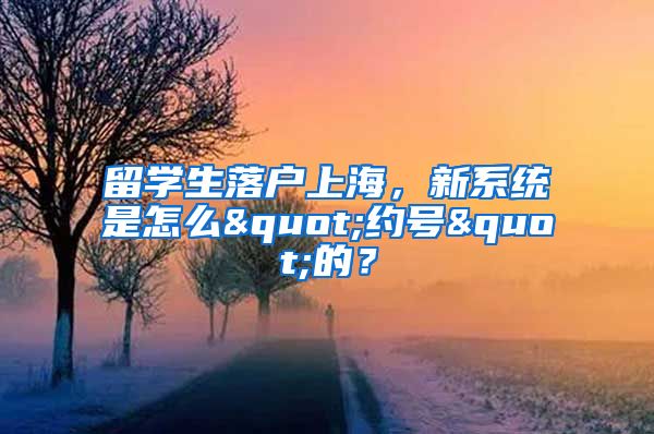 留学生落户上海，新系统是怎么"约号"的？