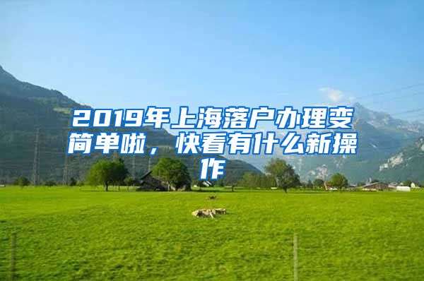 2019年上海落户办理变简单啦，快看有什么新操作