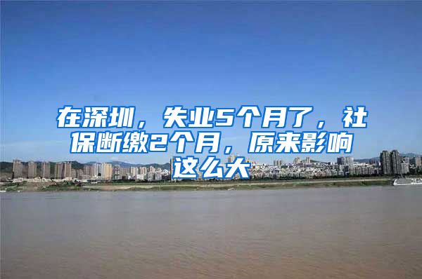在深圳，失业5个月了，社保断缴2个月，原来影响这么大