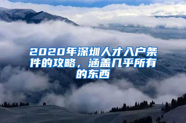 2020年深圳人才入户条件的攻略，涵盖几乎所有的东西